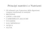 Principi Nutritivi O Nutrienti