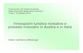 Helen Catherine Wiesinger - Innovazioni turistico-ricreative e processi innovativi in Austria e in Italia