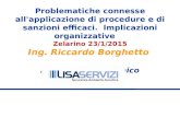 Ing Riccardo Borghetto: Problematiche connesse alle Procedure semplificate 231. Convegno 231 del 23 gennaio 2015 Zelarino (VE)