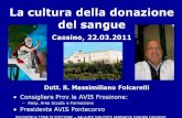 Presentazione conferenza 22-03-2011, La cultura della donazione del sangue