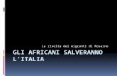 Gli africani salveranno l'italia