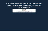 Concorsi Accademie Militari 2015/2016 - Bando