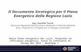 Workshop 1 - Presentazione Documento Strategico per il Piano Energetico della Regione Lazio - Direttore Tocchi Leonilde