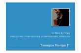 Luisa Russo - Direttore d'Orchestra, Compositore, Soprano / RASSEGNA STAMPA I^ di una carriera insolita, un personaggio, una volontà, entusiasmo e tanto amore
