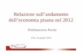 A. Susini - Relazione sull'andamento dell'economia Pisana nel 2012