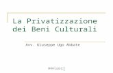Ldb CultureLab 2.0 Abbate 02 -privatizzazione dei beni culturali