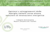 ISPO - energYnnovation - Opinioni e atteggiamenti delle famiglie italiane verso alcune soluzioni di innovazione energetica.