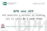 BE1 Progetto per BPM, realizzazione di una App per la carta be 1 card cless