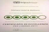 Il Certificato di eccellenza di Trip Advisor al Mahara Hotel di Mazara del Vallo