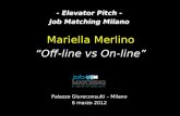 Job Matching Milano - Presentazione Mariella Merlino