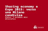 Sharing economy e Expo 2015: verso una Milano condivisa