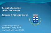 Presentazione del Bilancio del Comune di Rodengo Saiano (2014)