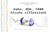 Koha, RDA, FRBR: alcune riflessioni