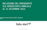 Italia Startup - Relazione Rendiconto Annuale