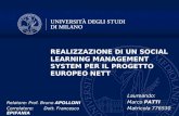 Realizzazione di un Social Learning Management System per il progetto europeo NETT - Presentazione di laurea, Università degli Studi di Milano