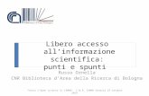 Seminario "Libero accesso all'informazione scientifica: punti e spunti"