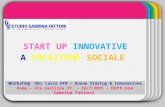 Startup vocazione sociale