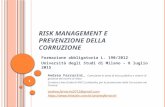 Risk Management e prevenzione della Corruzione - Università di Milano