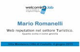 Web Reputation nel settore turistico.Seminario di Mario Romanelli per welcominglab