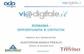 Romania: Opportunità e Criticità