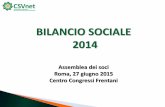 Bilancio sociale CSVnet 2014