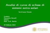 Presentazione Analisi di Curve di Eclisse di Pianeti Extra-Solari