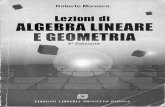 Lezioni Di Algebra Lineare e Geometria