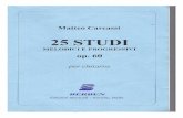 Matteo Carcassi Op. 60 25 Studi Melodici e Progressvi Chitarra Classica