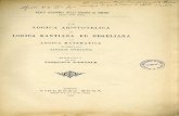 La logica aristotelica  e la logica kantiana / memoria di Pasquale D'Ercole - Torino 1912