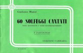 Giuliano Manzi - 60 Solfeggi Cantati - 1 Fascicolo