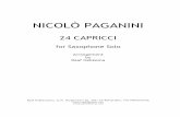 Raaf Hekkema - Nicolo Paganini 24 Capricci for Saxophone Solo