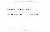 Hannah Arendt Sulla Violenza