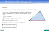 I Triangoli e i Criteri Di Congruenza