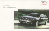 Manuale Istruzioni Audi A3 SportBack Year 2007