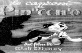 Walt Disney - Le Canzoni Di Pinocchio - 1940 - Songbook