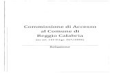 Relazione Commissione Accesso Comune Reggio C