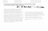 Instruction Manual E-Trac Metal Detector Italian Language  4901 0088-1