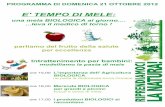 Programma mercatino biologico domenica 21 ottobre