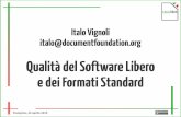 Qualità del Software Libero e formati standard