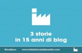 3 storie in 15 anni di blog - Wordpress Roma Meetup by @matteoc #wproma