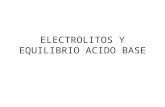 Electrolitos y Equilibrio Acido Base