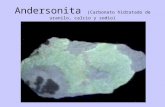 Andersonita (Carbonato hidratado de uranilo, calcio y sodio)