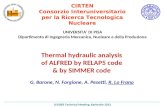 Thermal hydraulic analysis of ALFRED by RELAP5 code & by SIMMER code G. Barone, N. Forgione, A. Pesetti, R. Lo Frano CIRTEN Consorzio Interuniversitario.