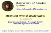 Mean Exit Time of Equity Assets Salvatore Miccichè  Observatory of Complex Systems Dipartimento di Fisica e Tecnologie Relative.