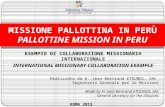 E SEMPIO DI COLLABORAZIONE MISSIONARIA INTERNAZIONALE I NTERNATIONAL MISSIONARY COLLABORATION EXAMPLE MISSIONE PALLOTTINA IN PERÙ PALLOTTINE MISSION IN.