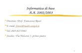 Informatica di base  A.A. 2002/2003
