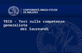TECO - Test sulle competenze generaliste     dei laureandi
