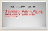 COST. ITALIANA- ART. 10:
