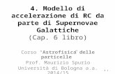 4. Modello di accelerazione di RC da parte di  Supernovae Galattiche (Cap. 6 libro)