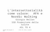 L’intersettorialità come valore:  AFA e Nordic Walking